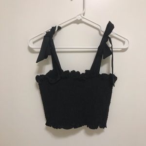 Matching Set | Black Ribbed Tank Top + Skirt